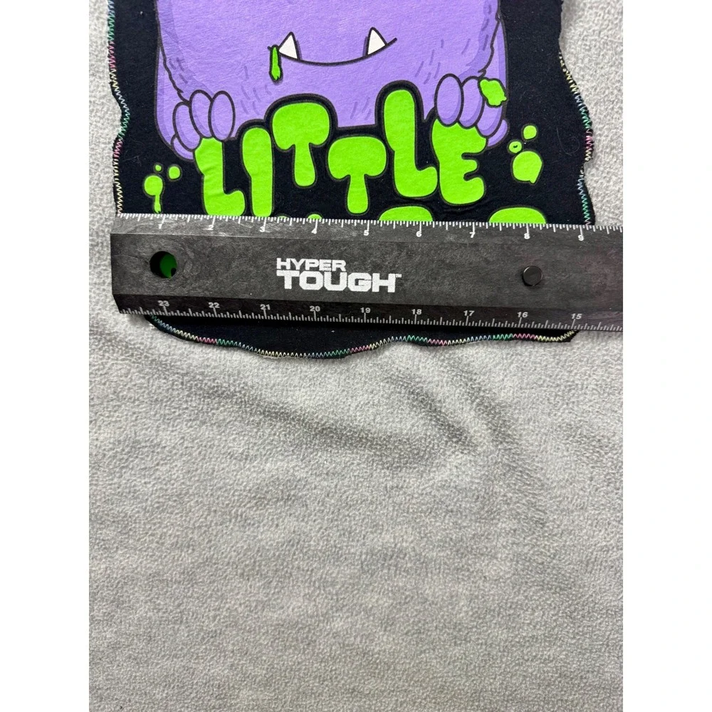 Upcycled Little‎ Monster Iron On Patch One of One Purple Green Large Applique
